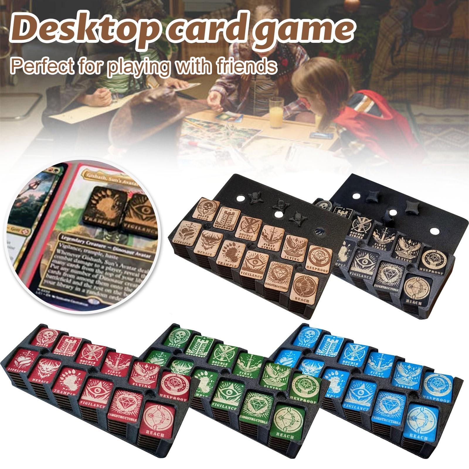 Счетчики отслеживания способностей настольной карточной игры, набор деревянных счетчиков способностей отслеживания персонажей, счетчик настольных ролевых игр для диспенсера жетонов